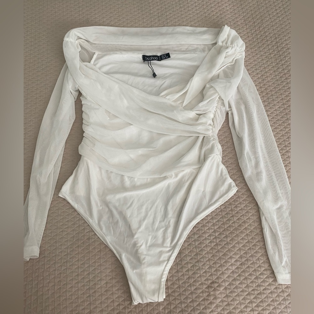 Boohoo white bodysuit